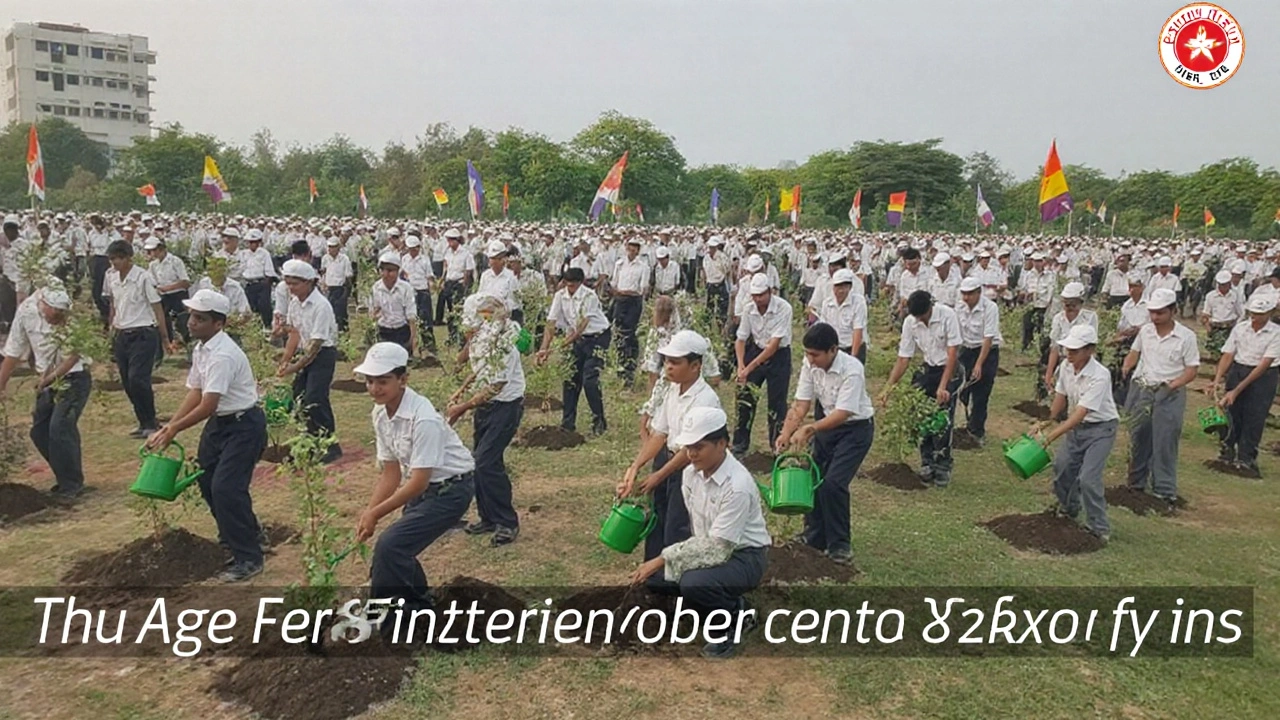 BBAU लखनऊ में 10 सेकंड में 2,100 पौधे लगा कर नया Guinness World Record स्थापित